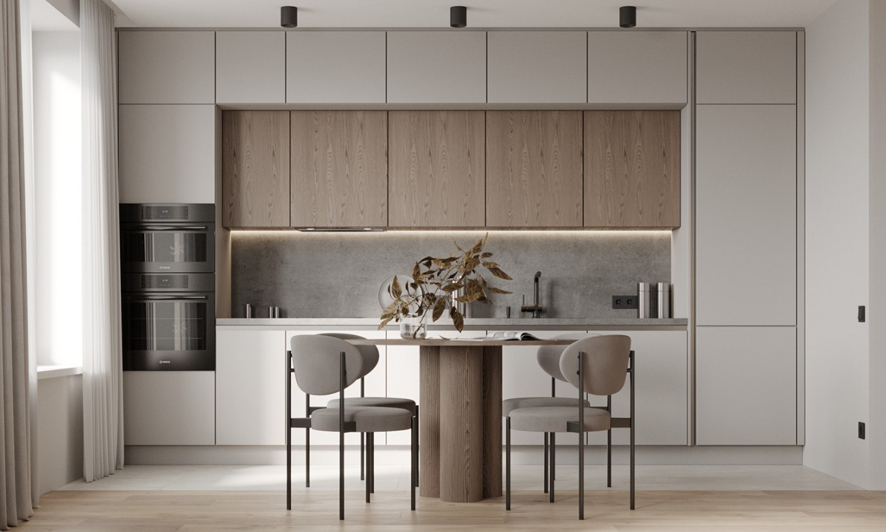 Ein geschlossener Sideboard‑Schrank – das Highlight der Esszimmerästhetik.
