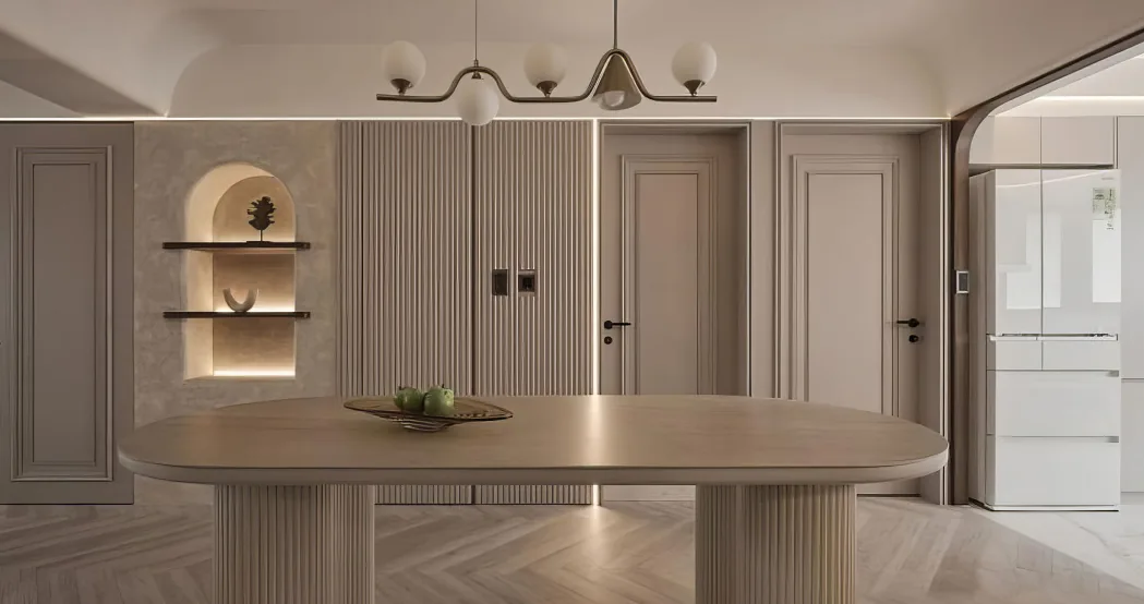 Cas de design d’intérieur complet | Style moderne crème: douceur et fonctionnalité coexistent